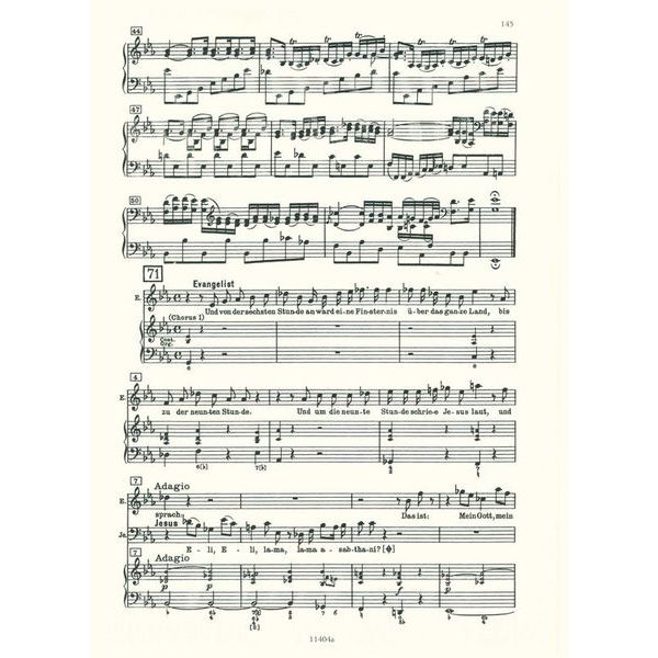 Edition Peters Bach Matthäus-Passion BWV 244