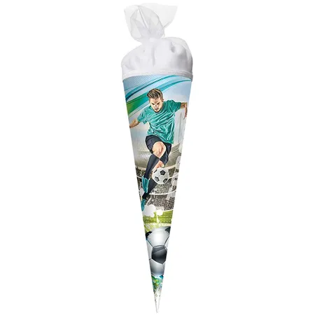 Roth Schultüte Fußballstar, 22 cm, rund, Tüllverschluss