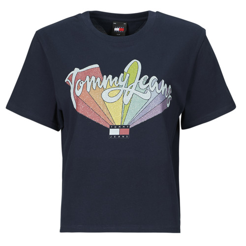 Tommy Jeans - TJW BXY RAINBOW FLAG TEE - Marine
