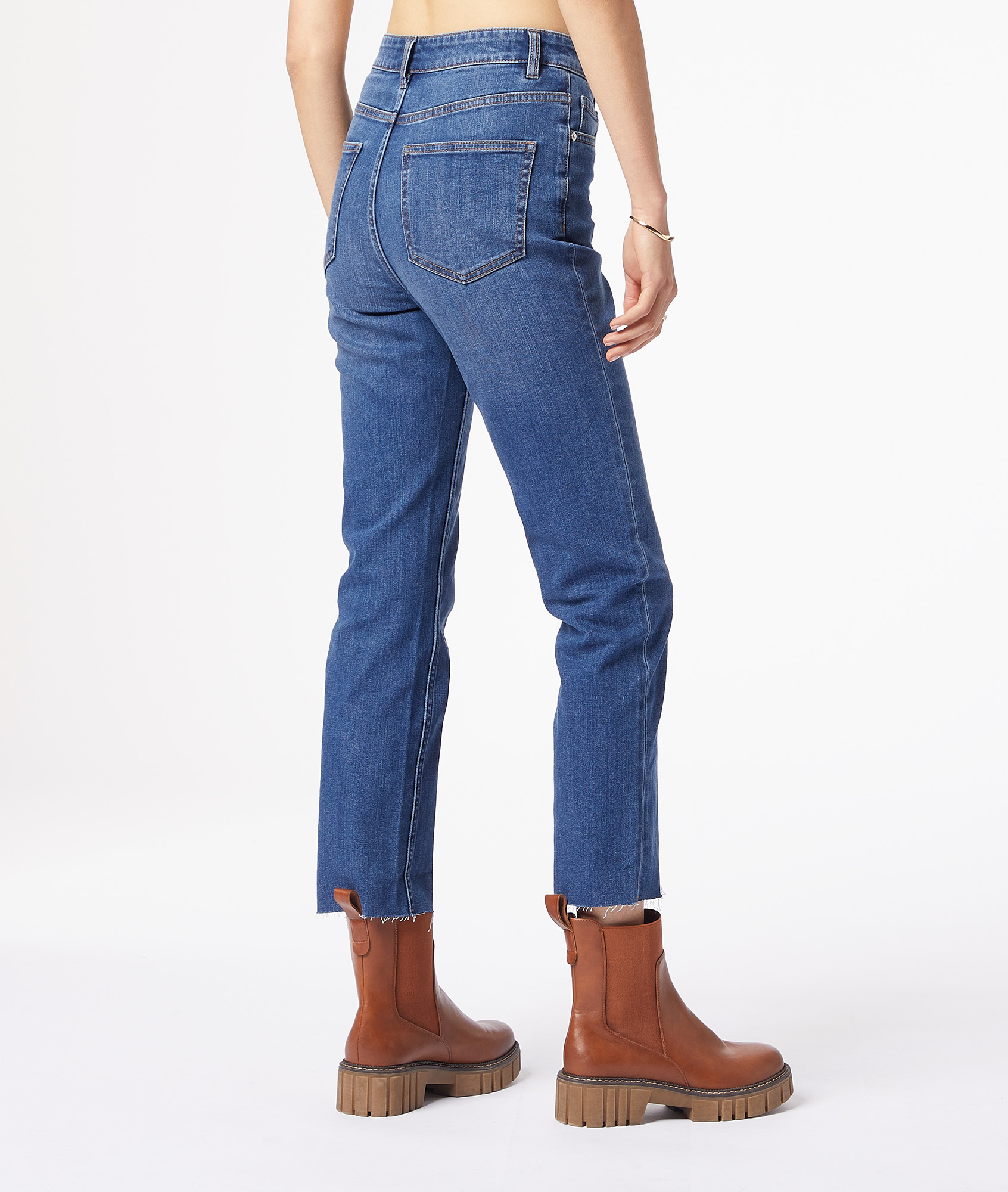 Jean taille haute coupe slim