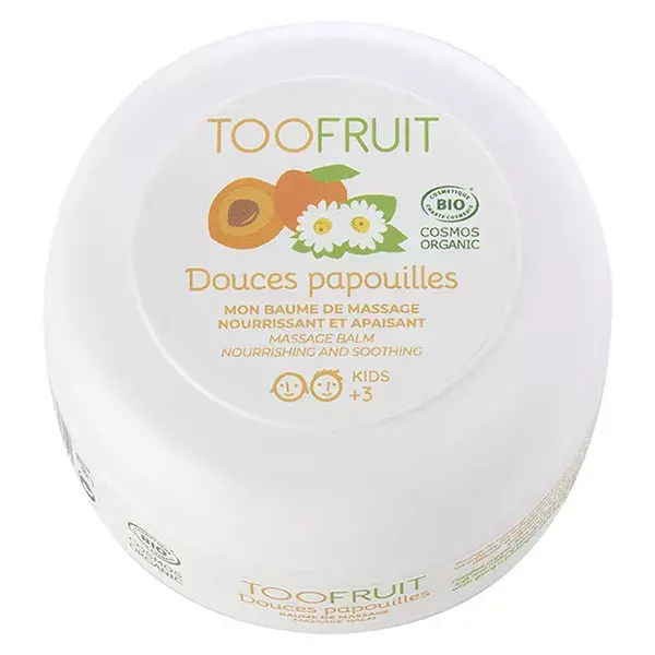 Bálsamo de Massagem Suave para o Corpo Infantil Toofruit com Damasco Orgânico e Camomila 75ml