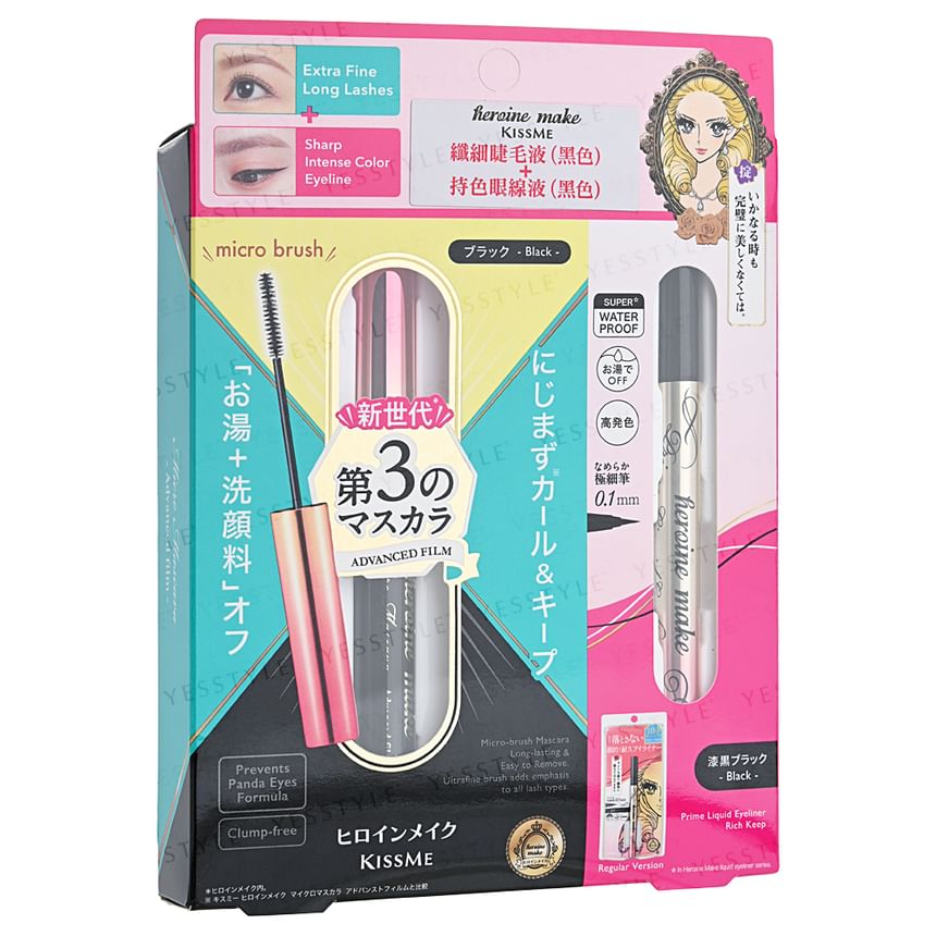 ISEHAN - Kiss Me Heroine Make Micro Mascara + Liquid Eyeliner