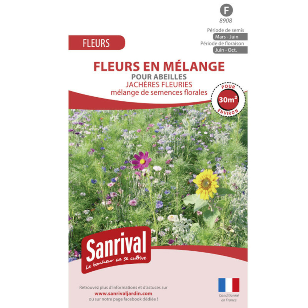 Mélange graines fleurs pour abeilles