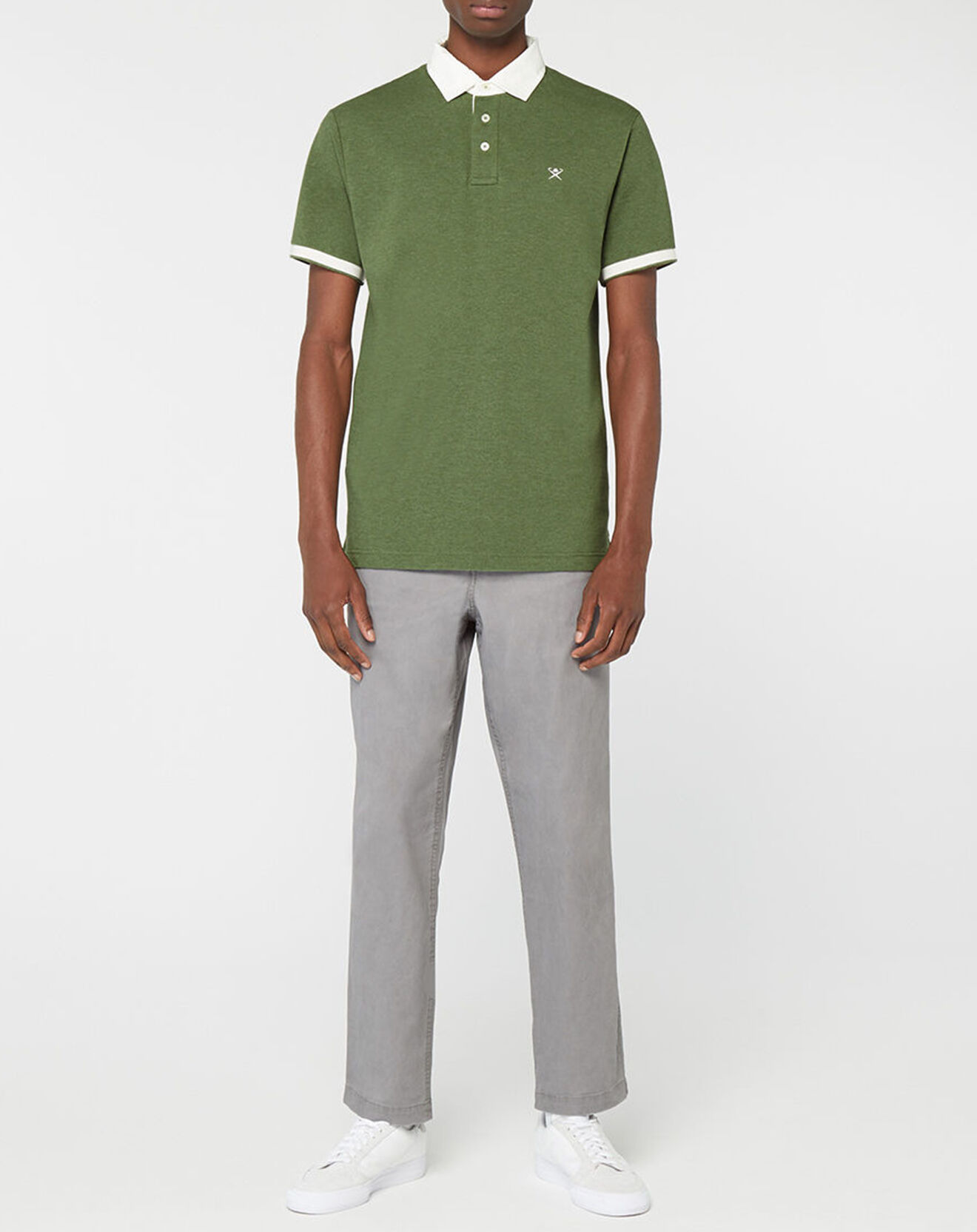 Hackett London Polo Classic Fit Piqué Brand kaki