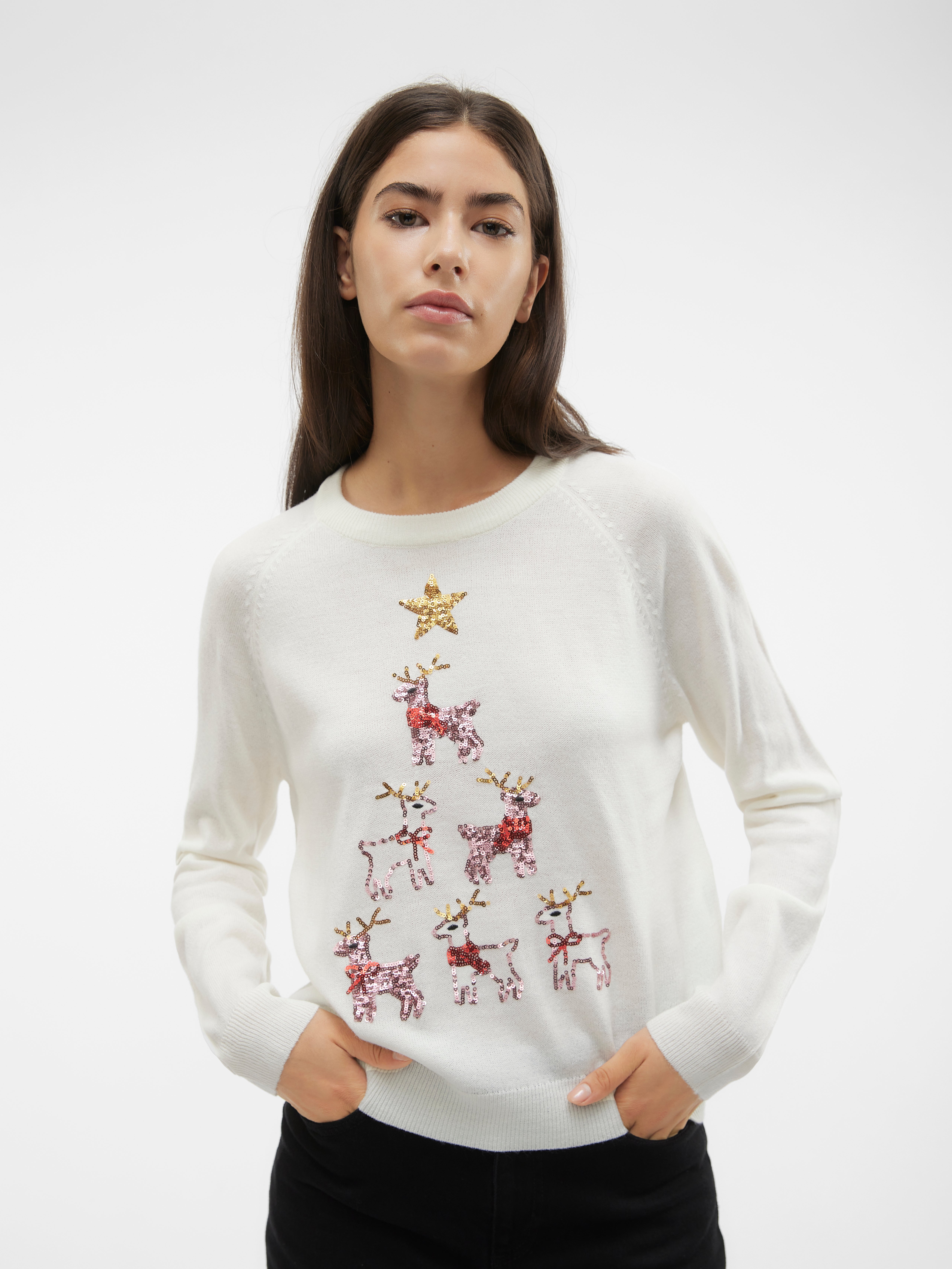 VMORNAMENTS/PYRAMIDE Gebreide pullover