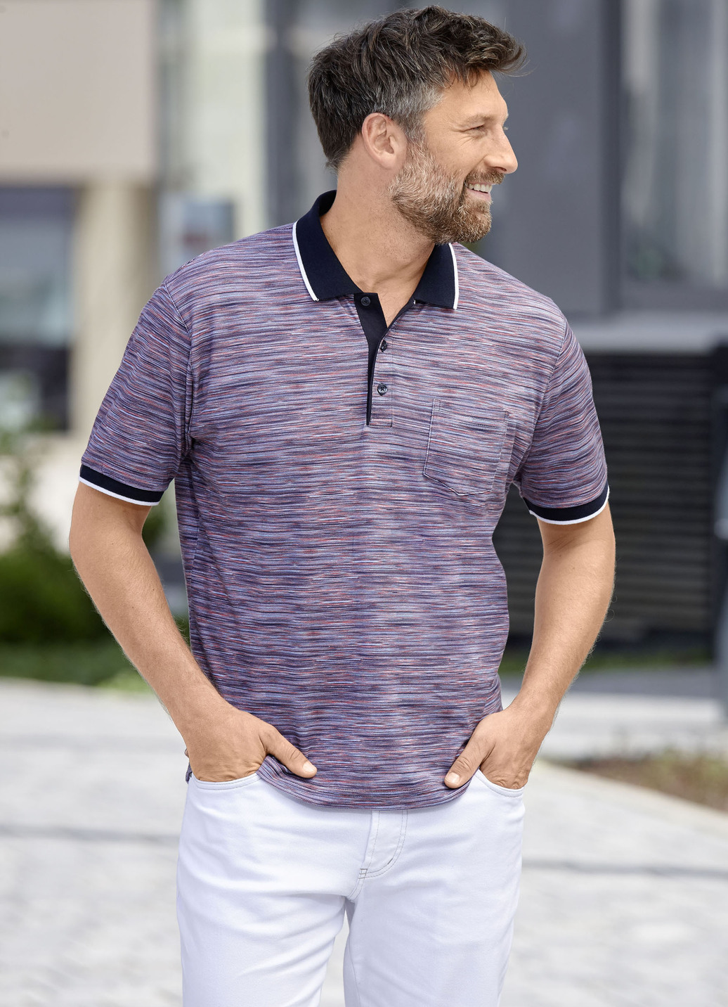 Poloshirt mit Brusttasche
