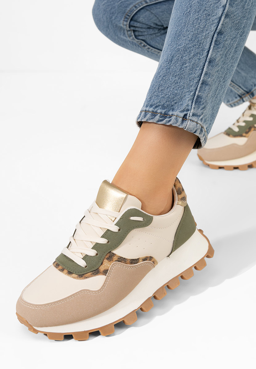 Baskets pour femme beige Alexy