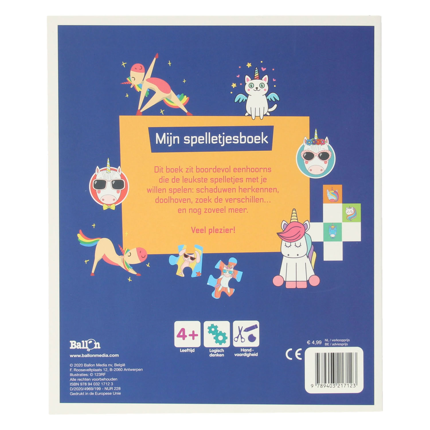 Mijn Spelletjesboek Eenhoorns