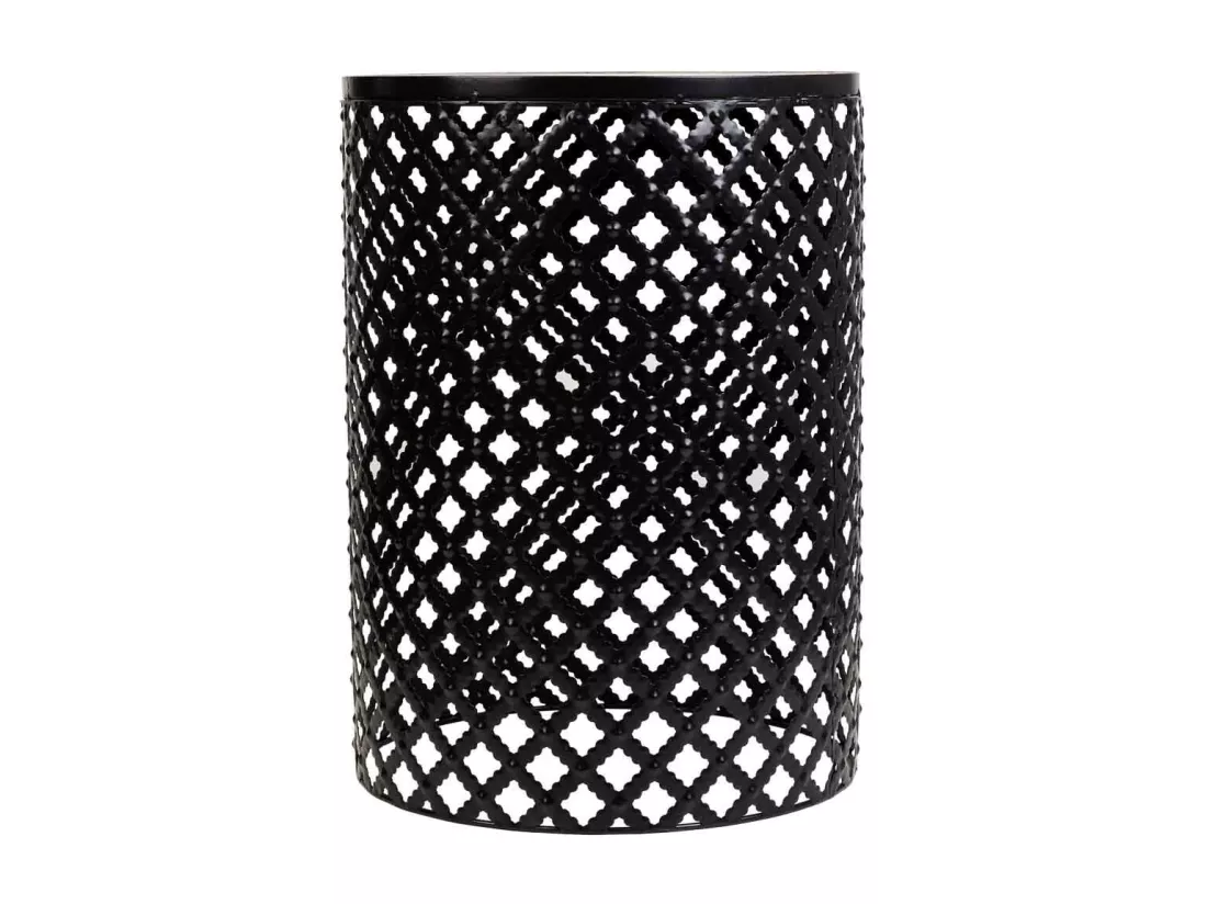 Ensemble de 2 supports en mosaïque et métal noirs