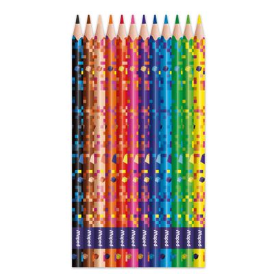 Maped Pixel Party - 12 Crayons de couleur en pochette carton