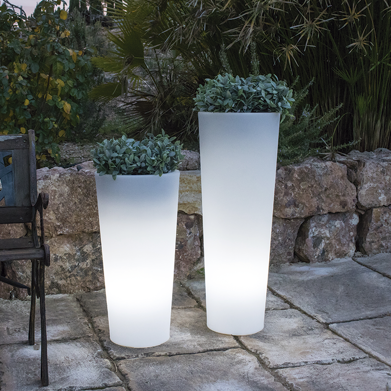 Pot lumineux ficus 80 lumière blanche froide par câble ø29x79cm