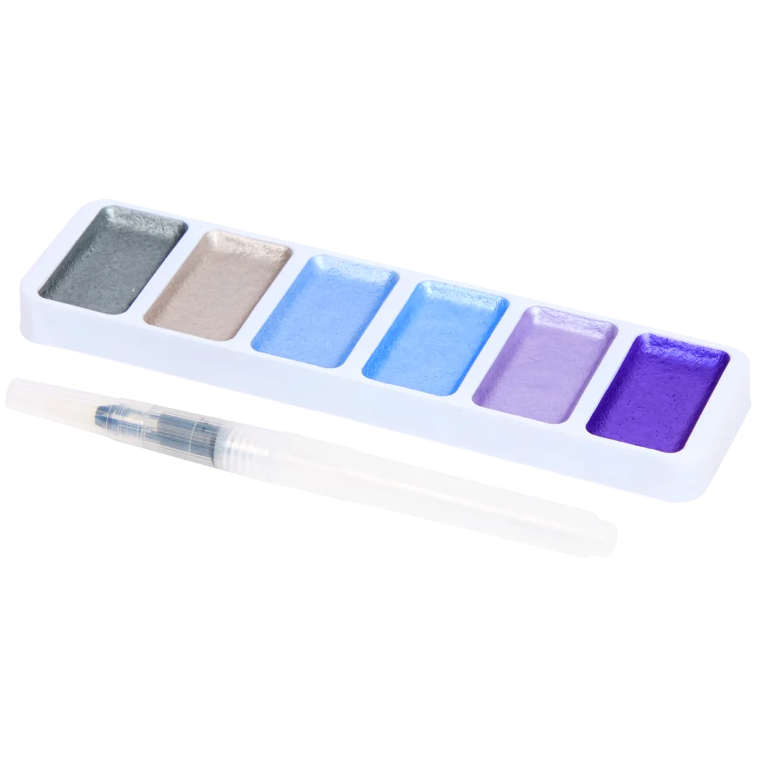 Coffret d'aquarelles métallisées DécoTime