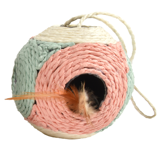 Griffoir facette rose pour chat