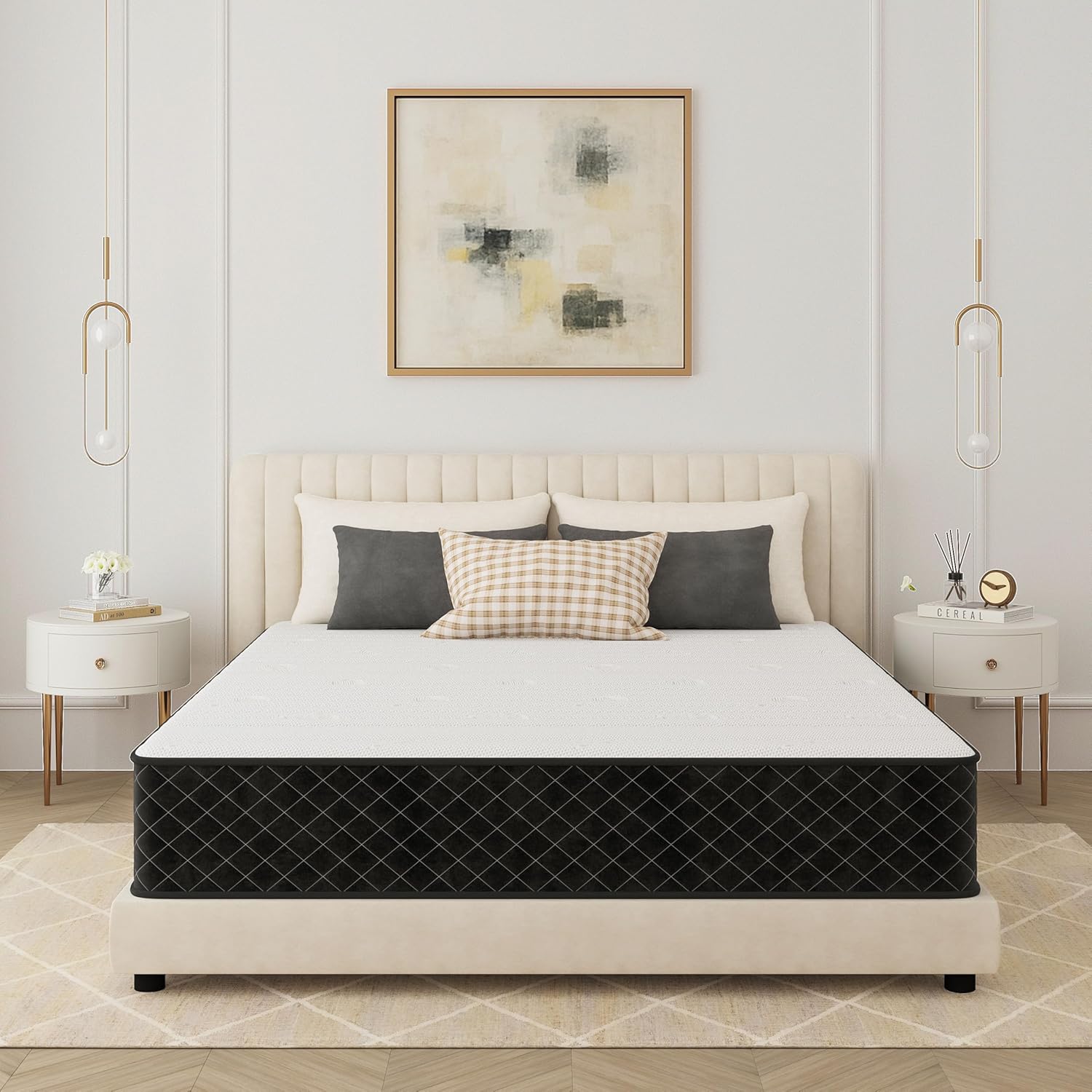 PurrJoys Matratze 120x200 cm Extra Fest, Höhe 25 cm Taschenfederkern H4 & H5, 7-Zonen, atmungsaktiv, Oeko-TEX® Zertifiziert, für Seitenschläfer