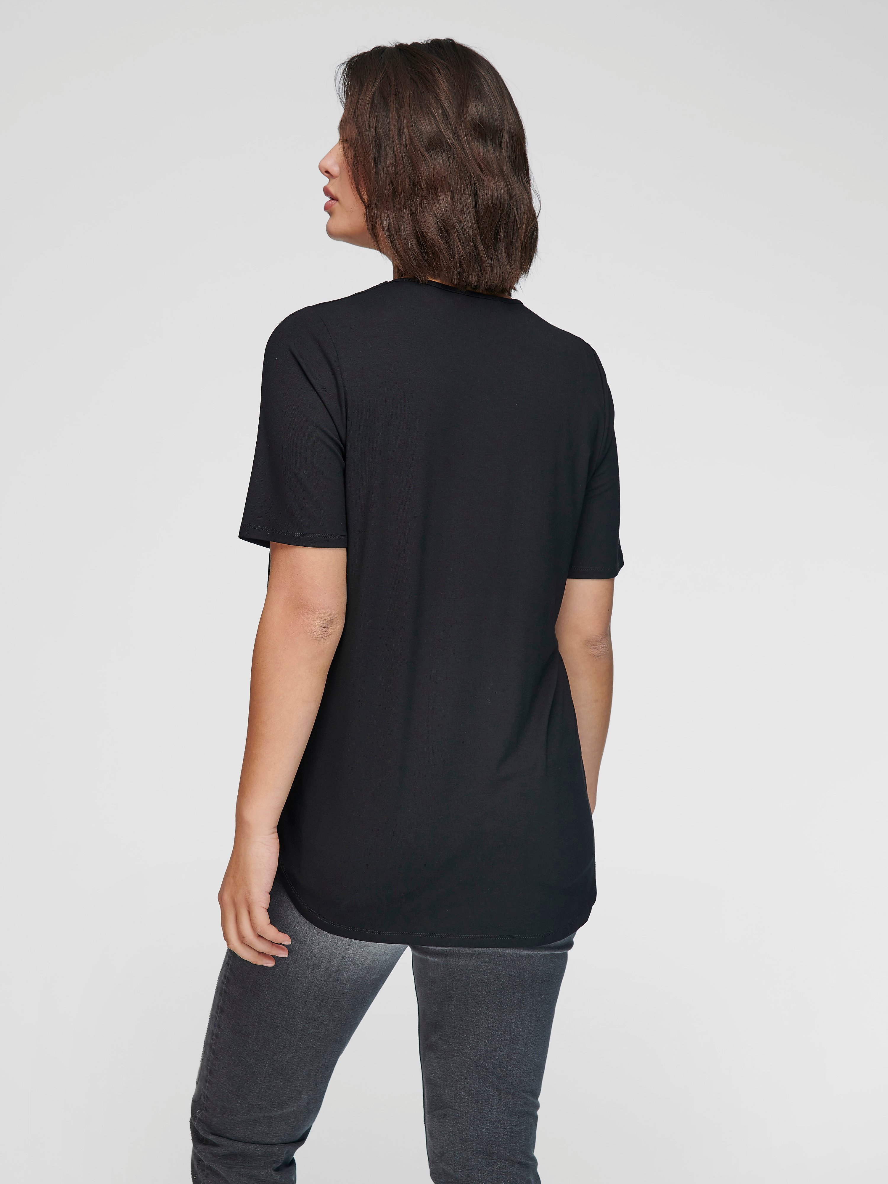 V-Shirt mit 1/2-Arm