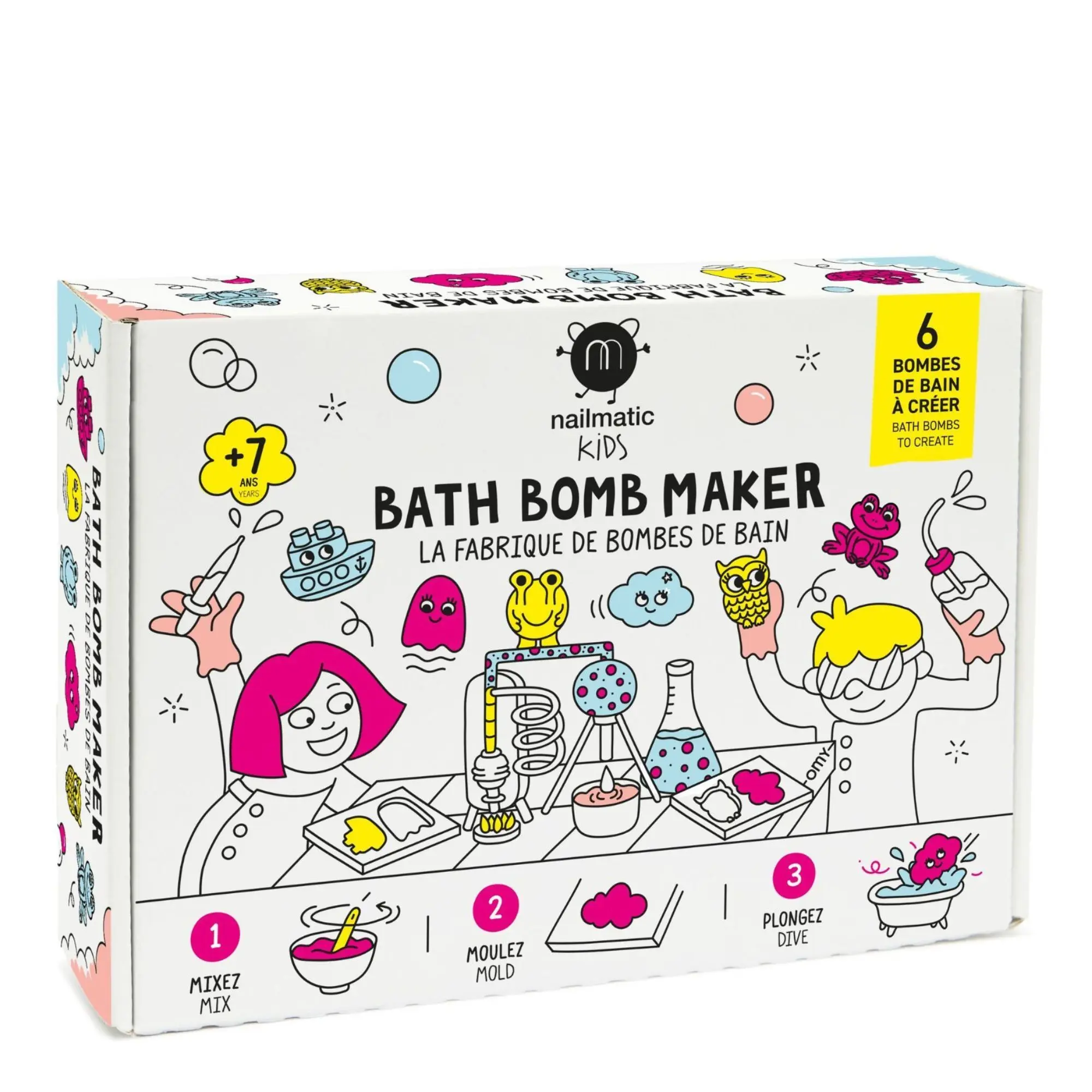 Nailmatic - La Fabrique de Bombes de Bain Kit Boules de Bain à Créer- Coffret enfant