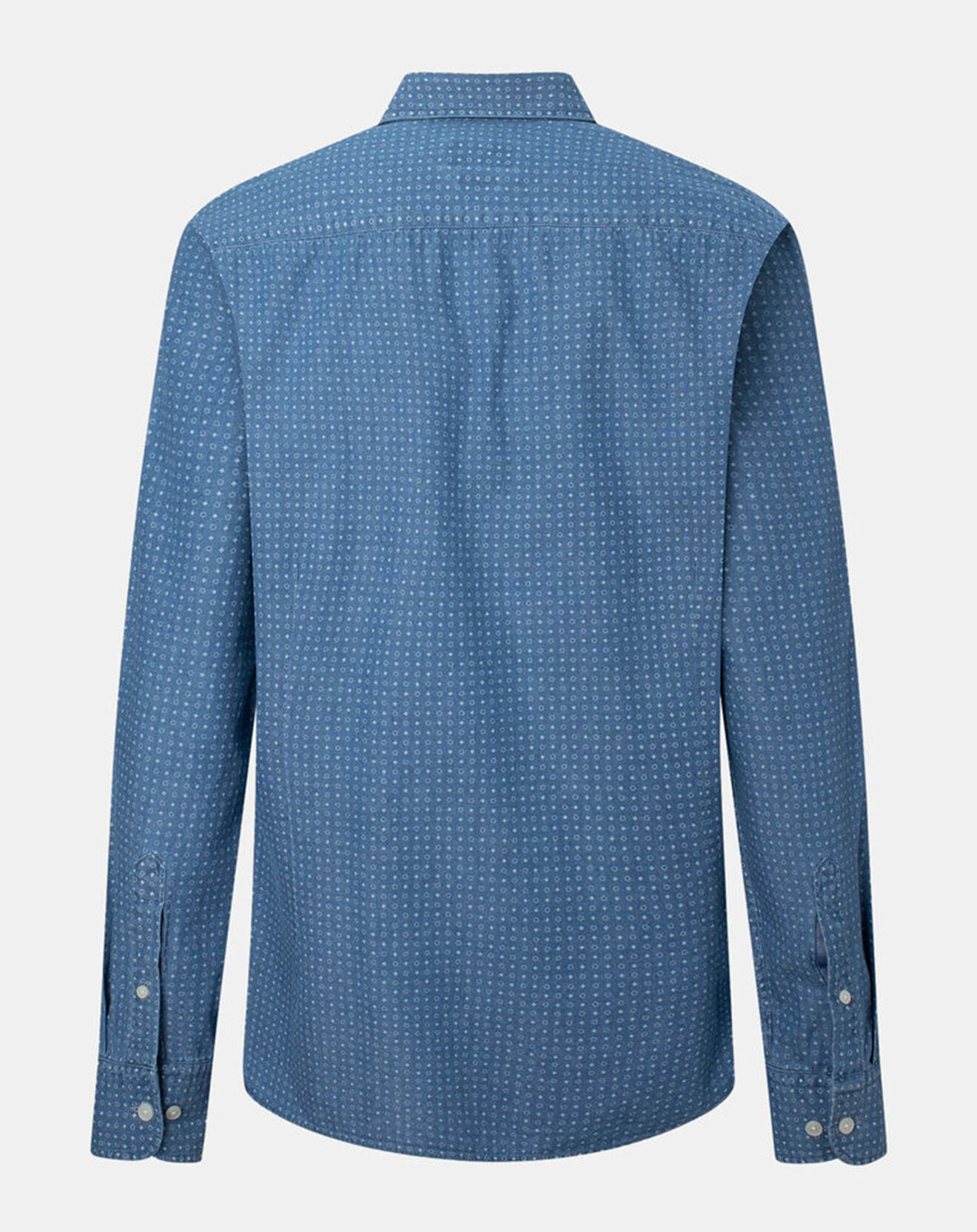 Hackett London Chemise Slim Fit à imprimé géométrique bleue