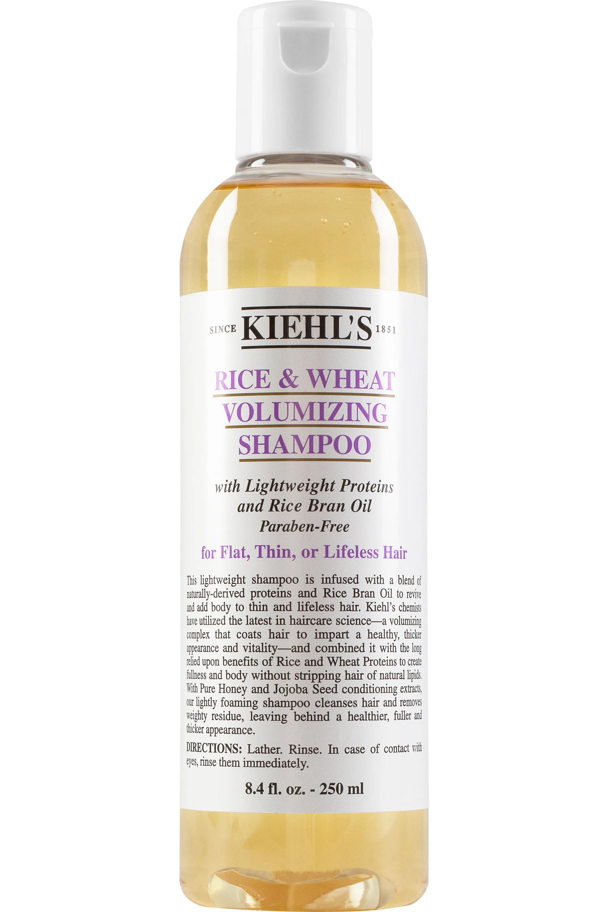 Kiehl's Shampooing volumateur pour cheveux fins sans volume Rice & Wheat-250 ml