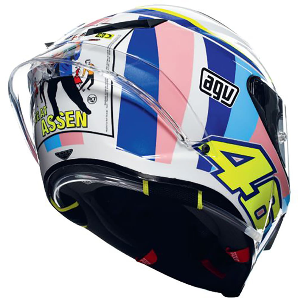 AGV - Casque Pista GP RR Assen 2007 Bleu / Rose / Blanc / Noir / Jaune