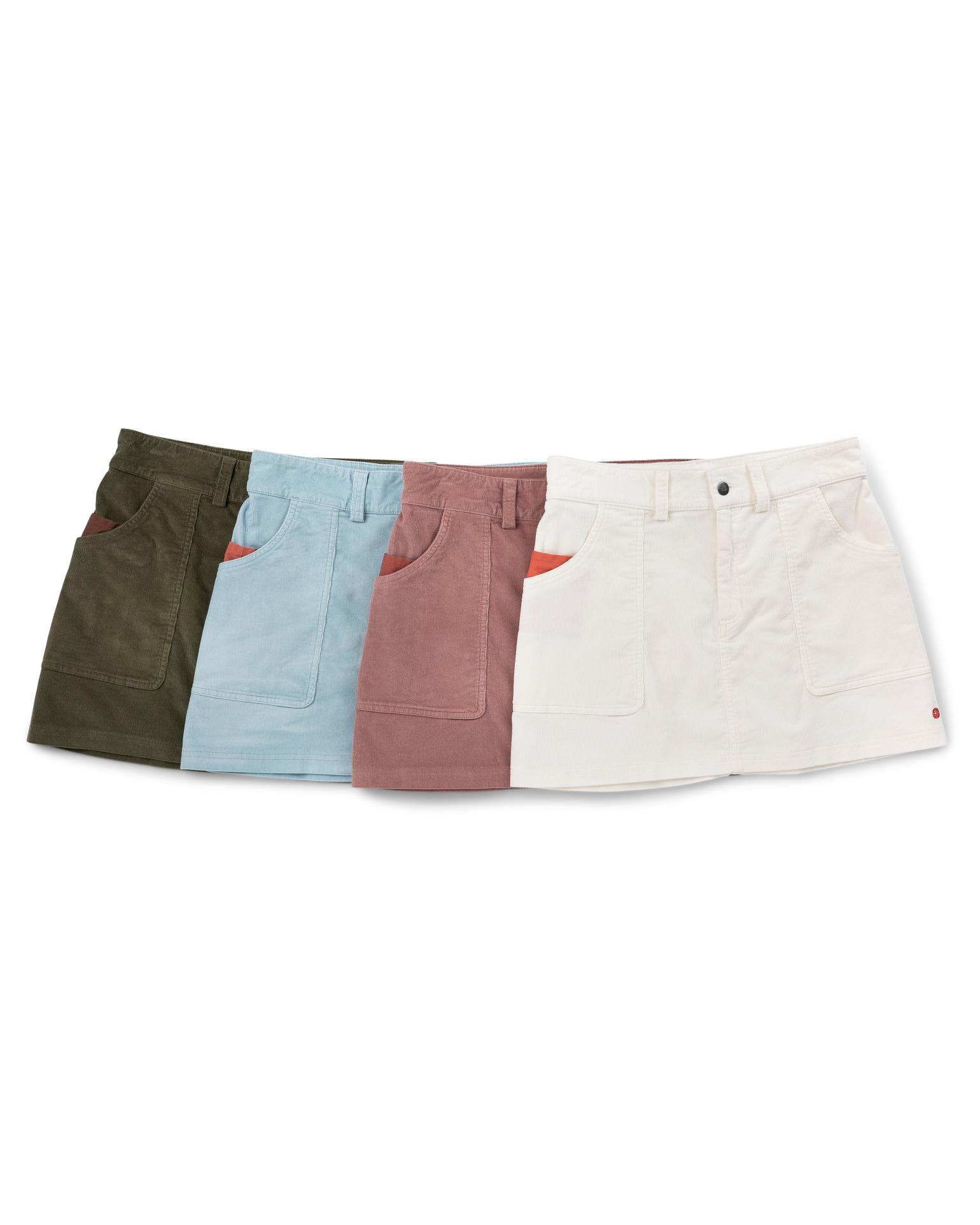 Amundsen Cord G.Dyed Skirt Womens Faded Blue Sky