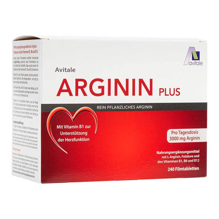 Arginin plus Vitamin B1 + B6 + B12 + Folsäure Filmtabletten , 240 St