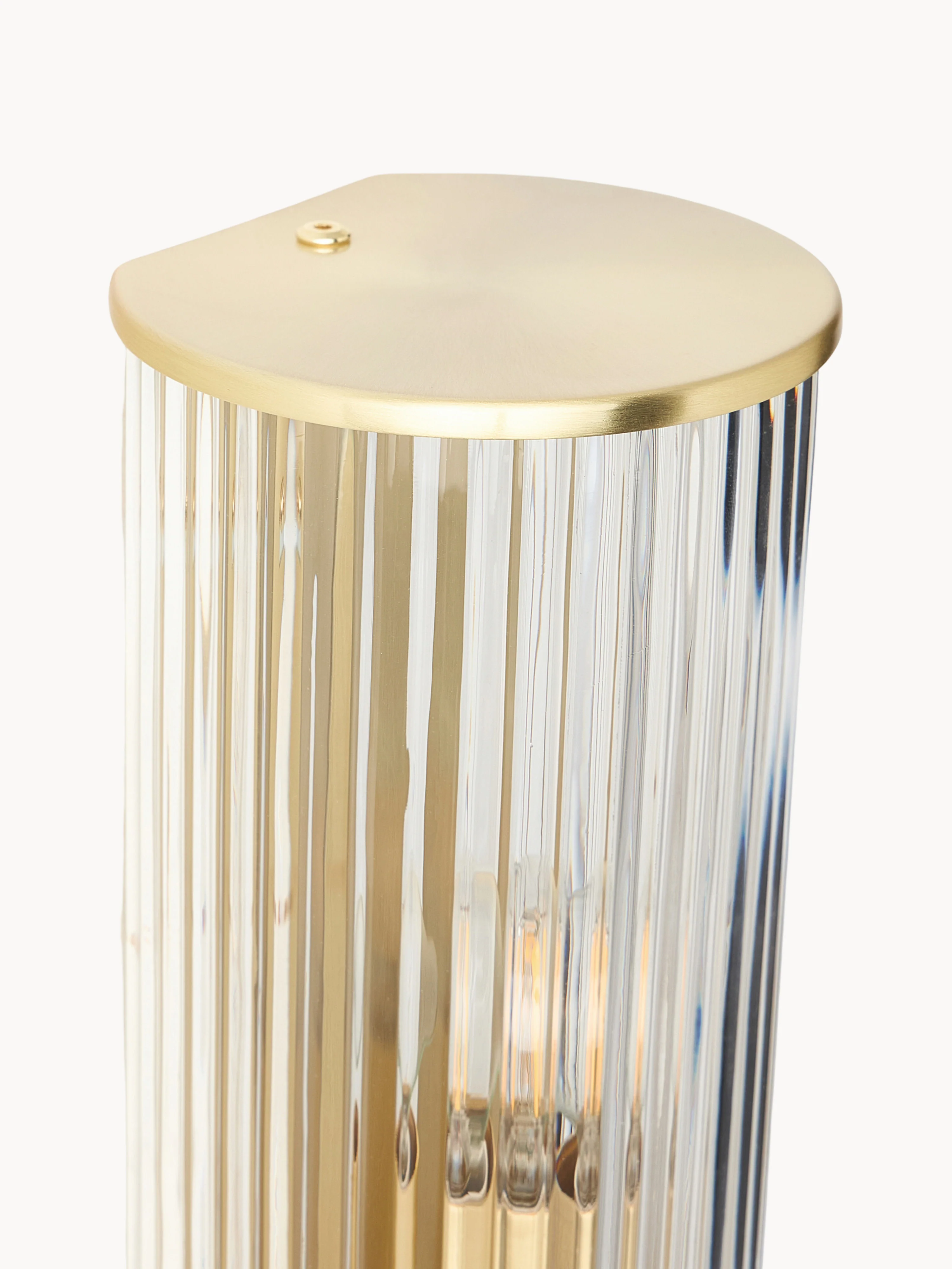 Wandlamp met geribbeld glas Emmi