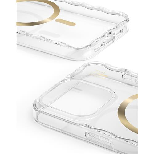 iPhone 15 Pro MagSafe Hardcase Hülle Frame Case Recycled (IDFRCMS-I2361P-471) - Transparent / Gold