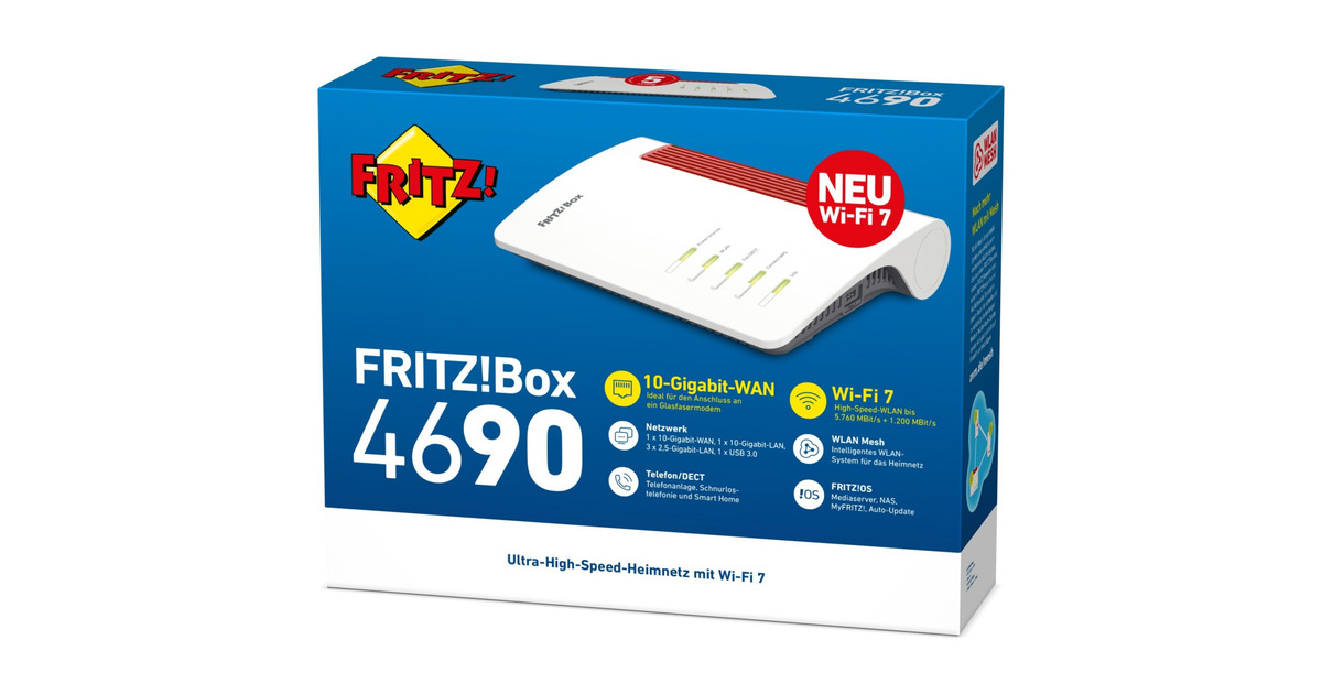 FRITZ!Box 4690 Edition International router  (Wit/rood)
