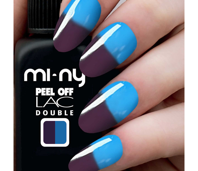 MI-NY Cosmetics Peel Off LAC Double NagellackVery Peri Blue