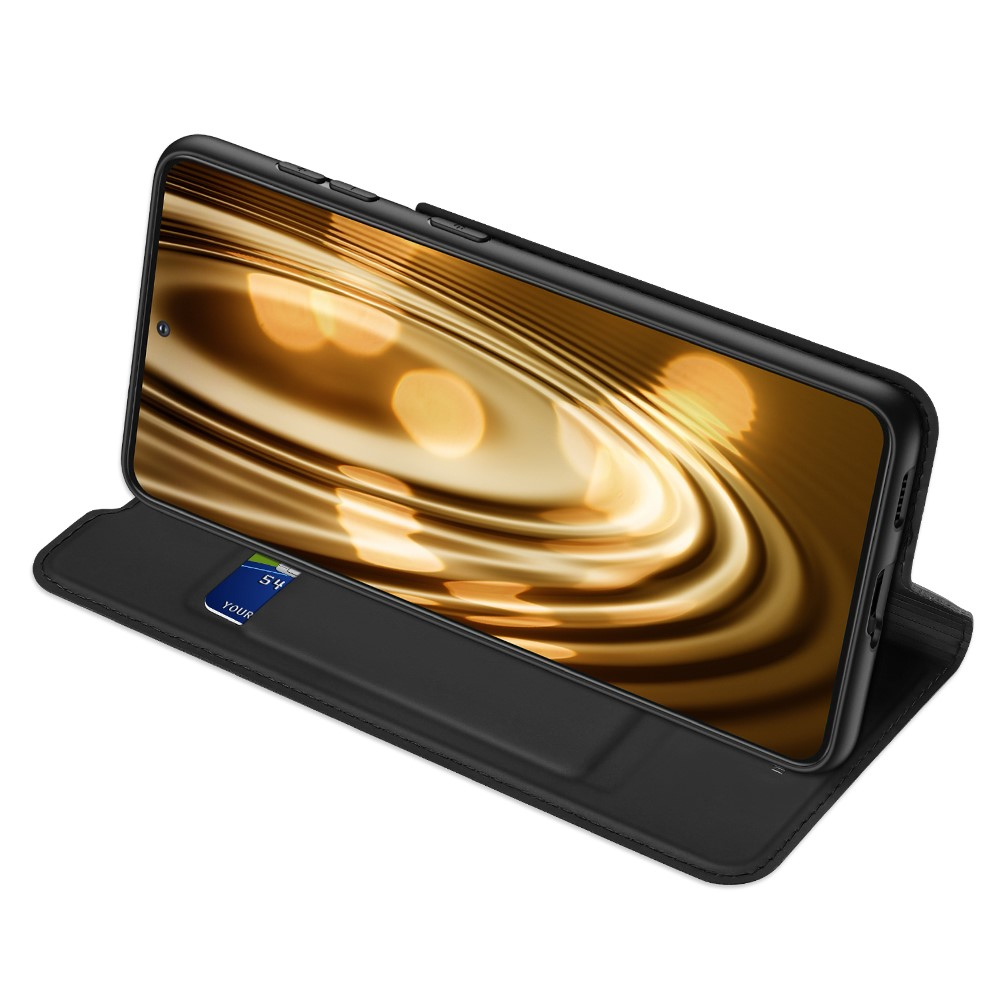 Samsung Galaxy S21 5G Flip Wallet Cover Leder Tasche - Schwarz