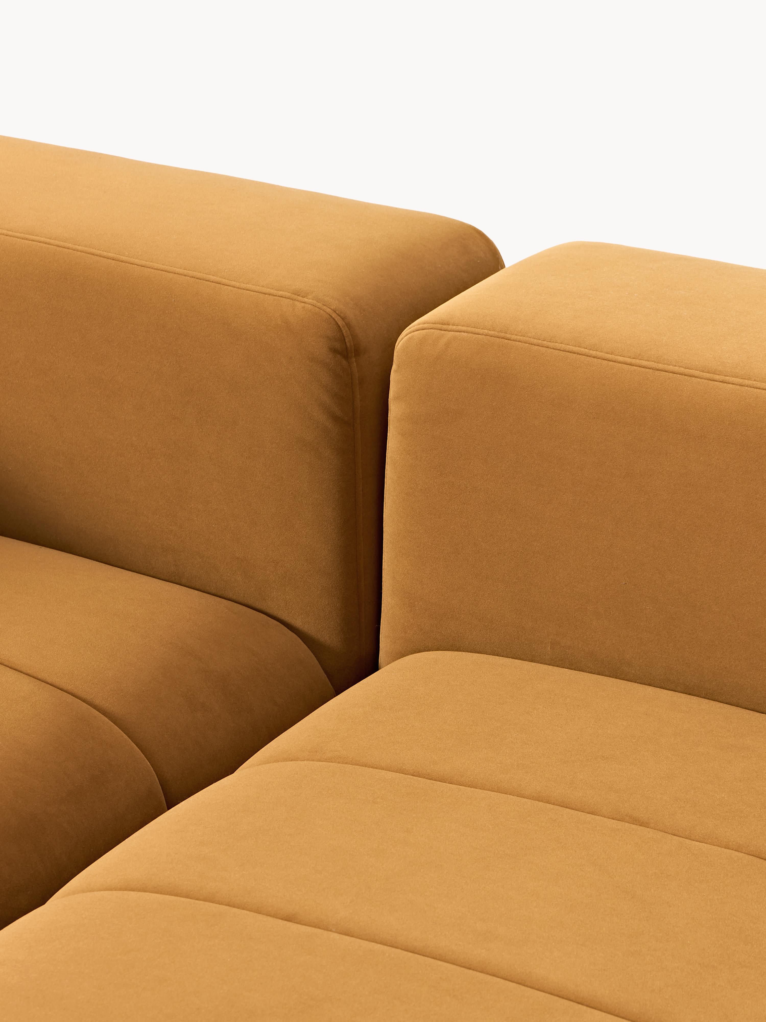 Modulaire fluwelen bank Lena (3-zits)