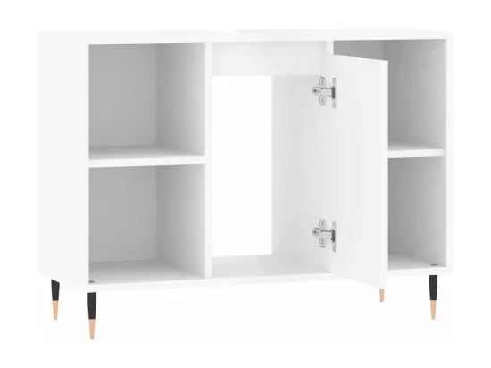 Armoire de salle de bain blanc brillant 80x33x60 cm