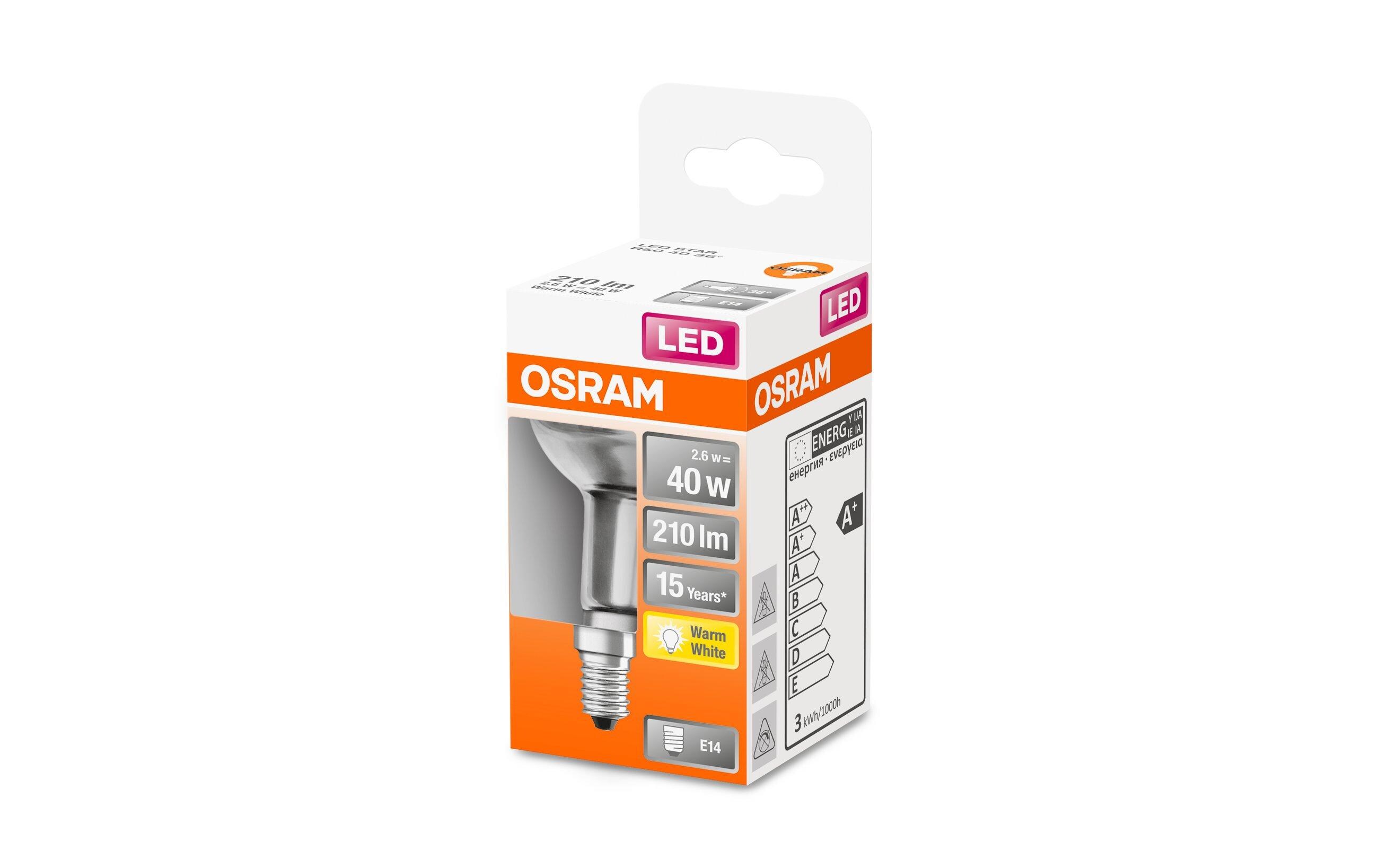 Lampe Star R50, 2.6W, E14 WarmweissLED-Reflektorlampen R50 mit Retrofit-Schraubsockel