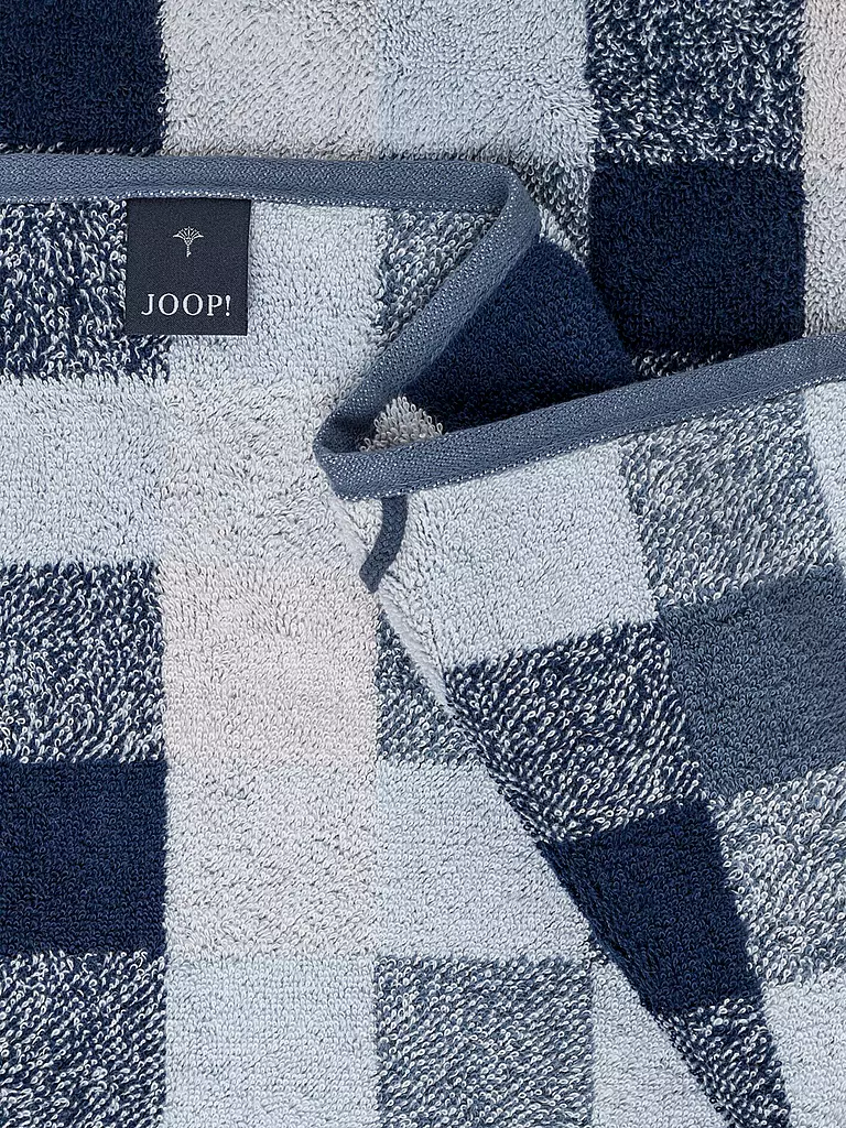 JOOP Duschtuch VIBE KARO 80x150cm Ozean blau