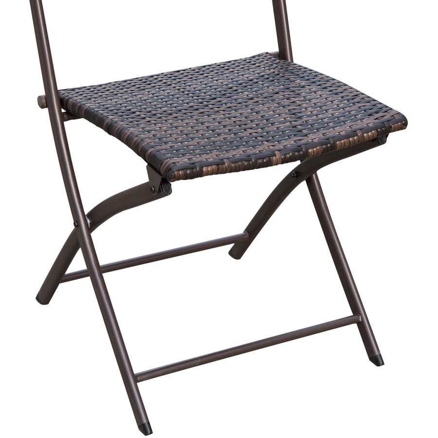 Outsunny Polyrattan Bistroset für 2 Personen braun