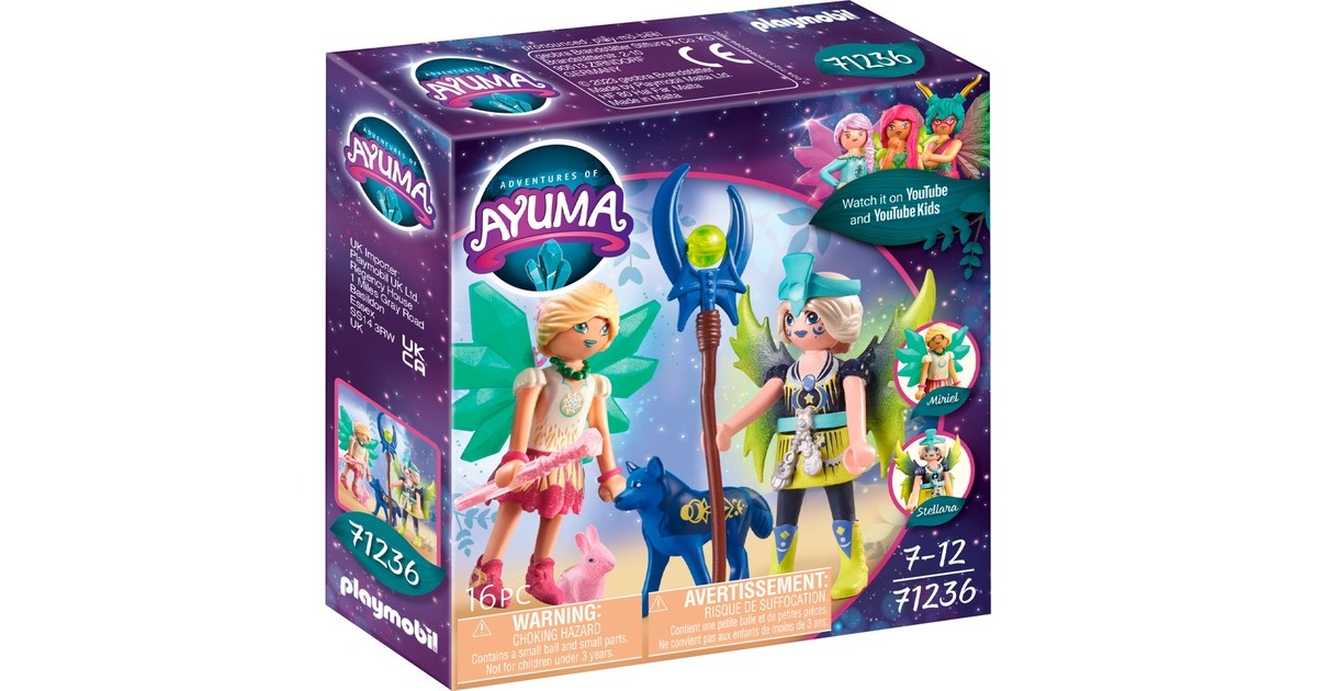 PLAYMOBILAyuma - Crystal en Moon Fairy met totemdieren Constructiespeelgoed  (71236)