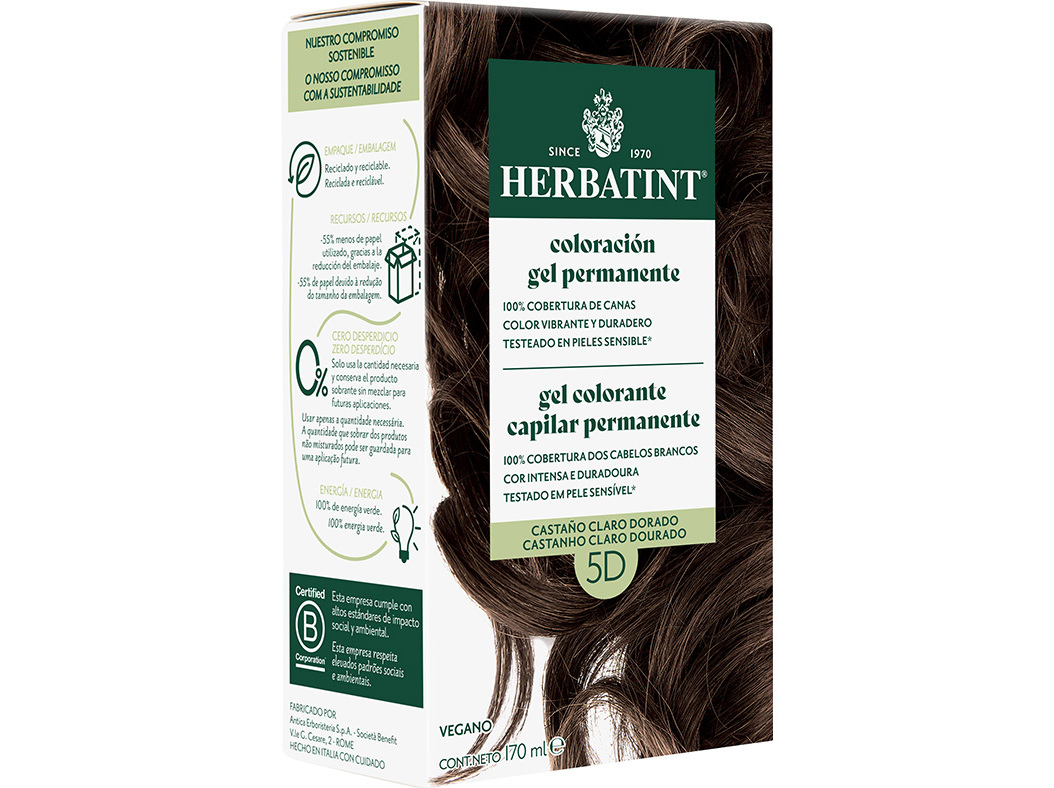COLORAÇÃO HERBATINT CASTANHO CLARO DOURADO D5 150ML