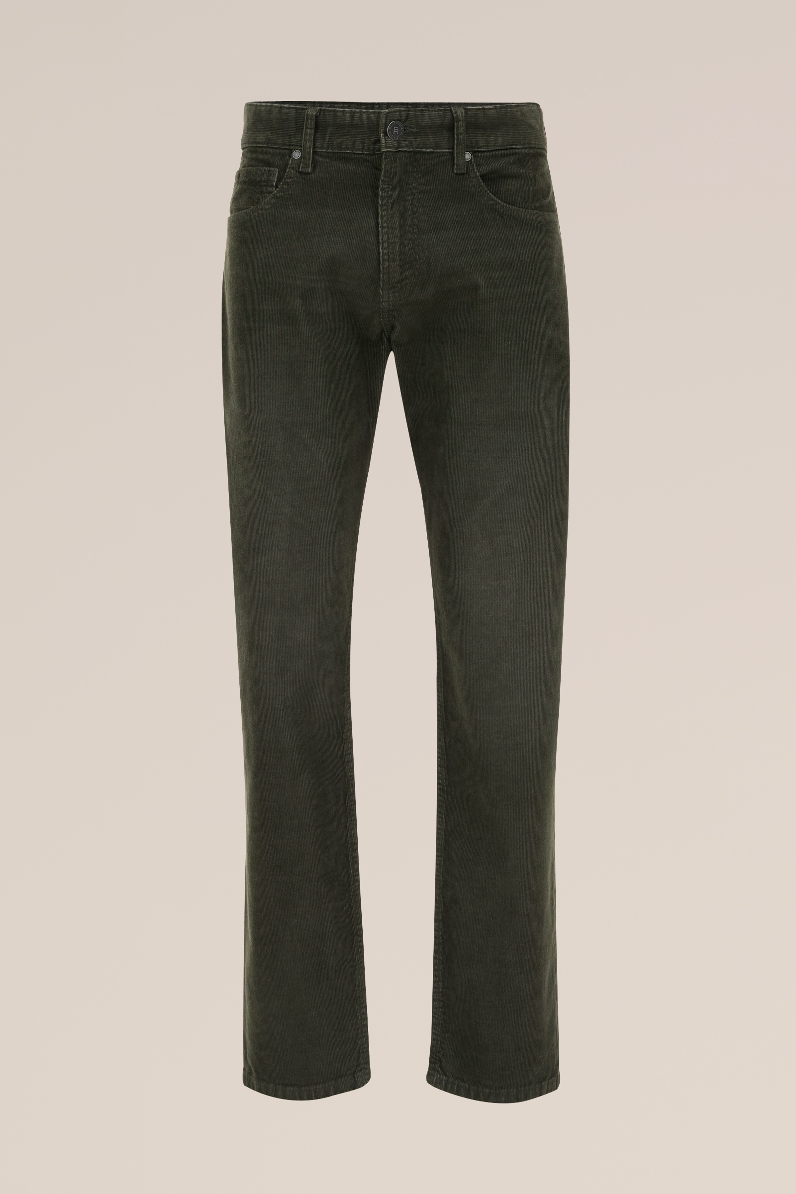 regular fit 5-pocket broek van corduroy Blue Ridge Legergroen