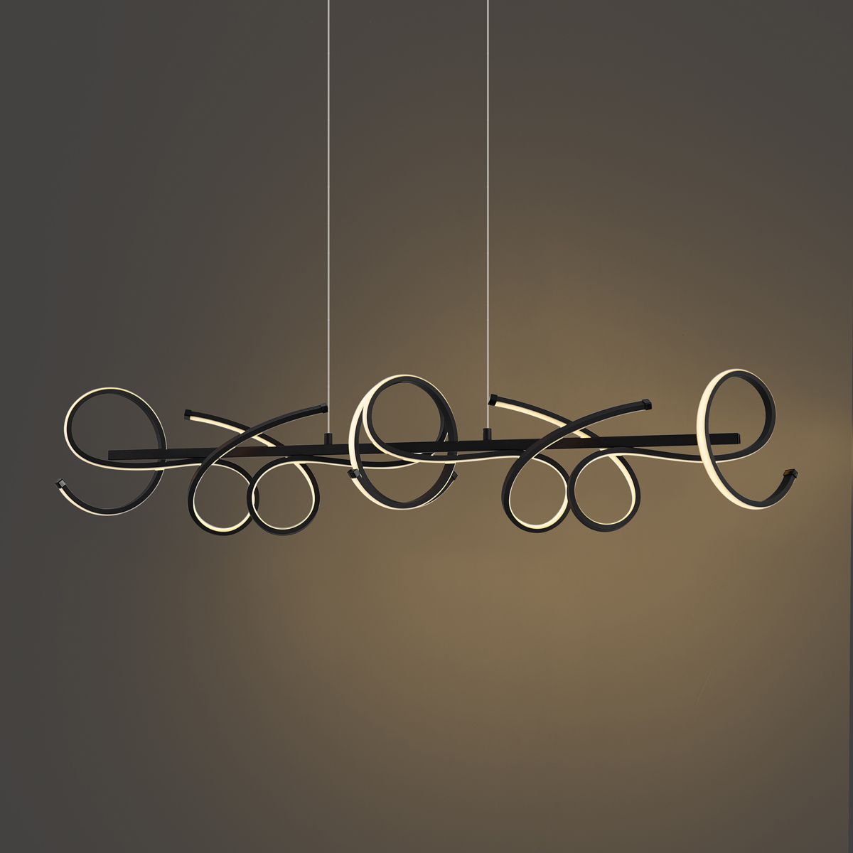 Design hanglamp zwart langwerpig 3-staps dimbaar - Krisscross
