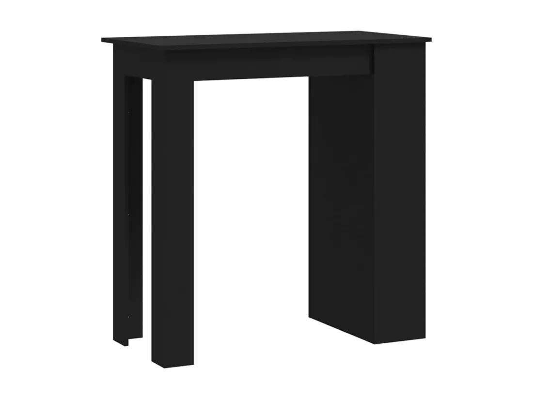 Table de bar avec rangement Noir 102x50x103,5 cm Aggloméré