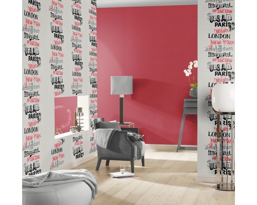Vliesbehang 740288 Kids & Teens 3 effen rood
