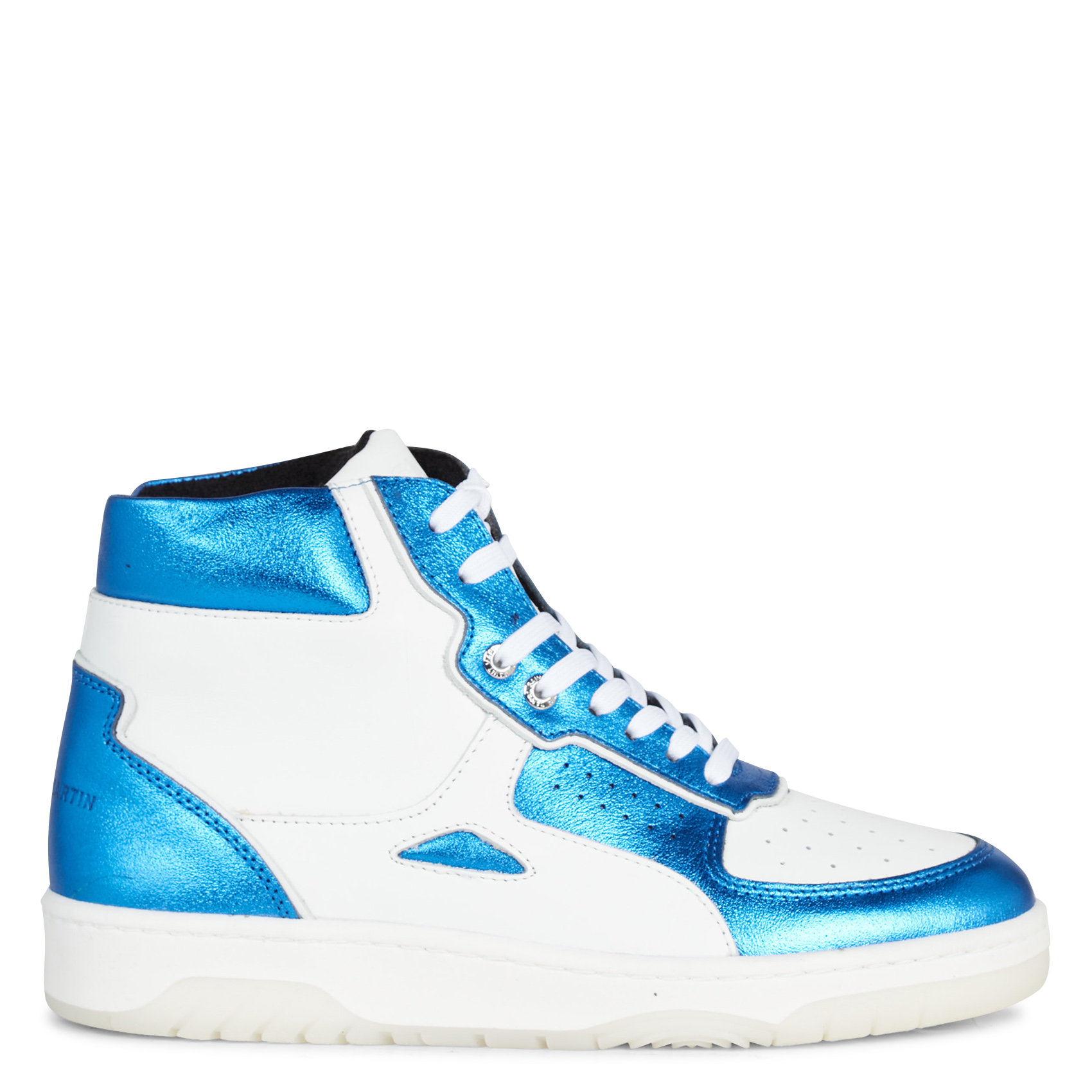 LEOPOLD - Baskets montantes en cuir| Bleu