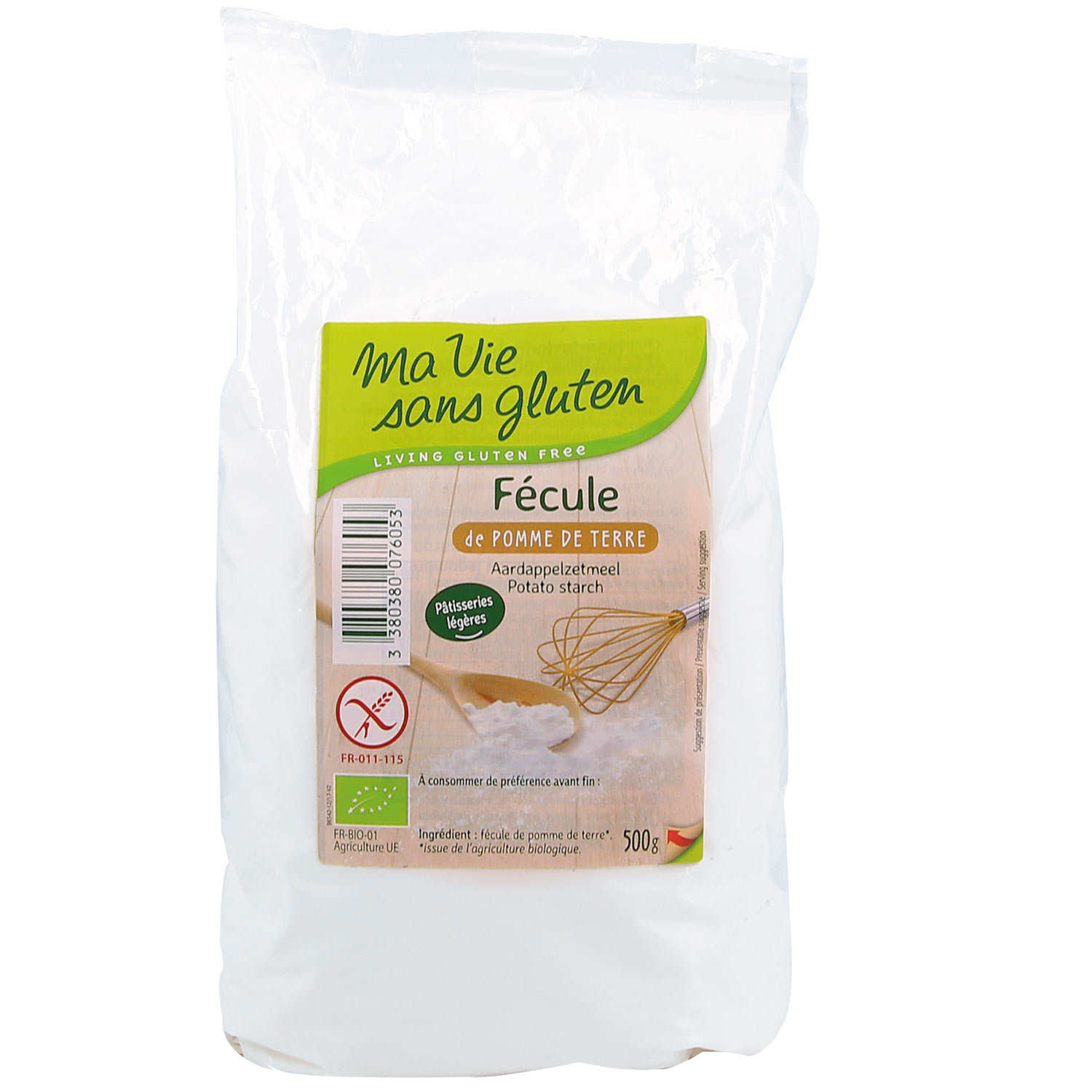 Fécule bio de pomme de terre sans gluten