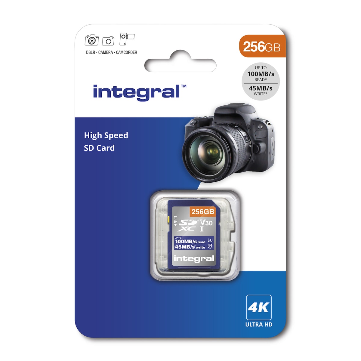 Integral 256GB V30 4K SD card
