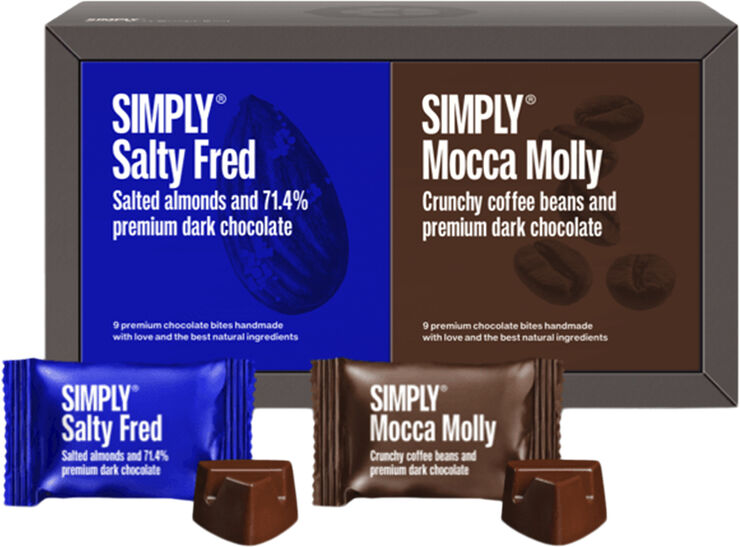 Simply Chocolate Gift Box, Dark Beauties (180 g)