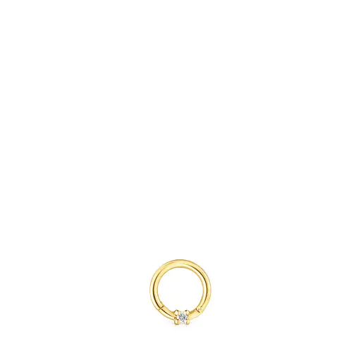Piercing de orelha TOUS Basics Gold com diamante