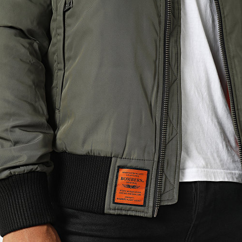 Veste Bomber Col Fourrure Curtiss Vert Kaki