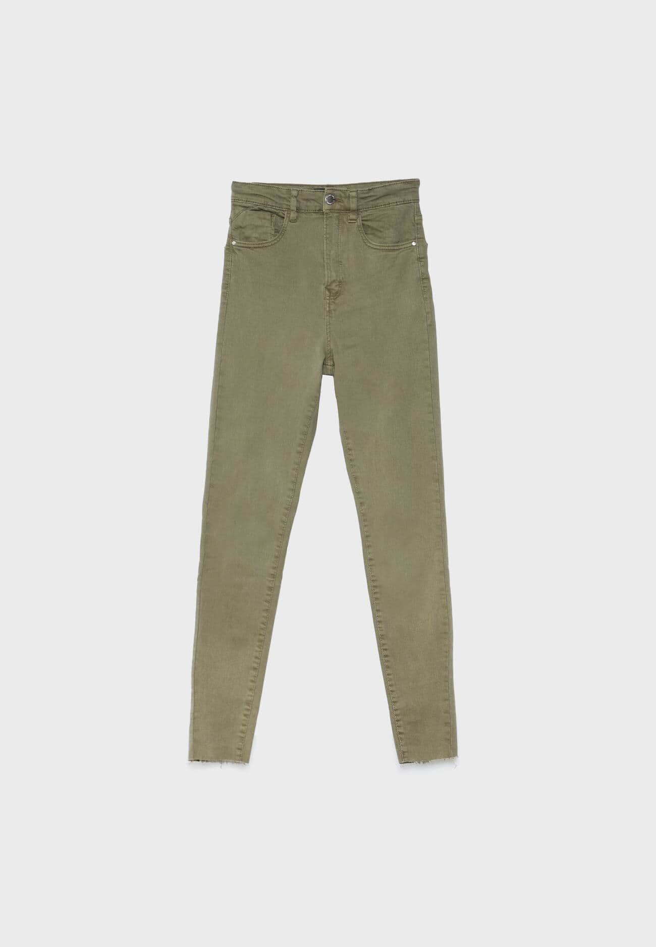 calças jeans coloridas de cintura super alta
