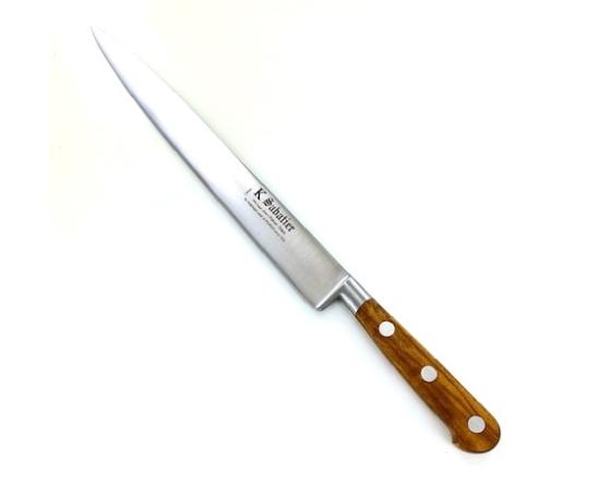 Tranchelard 30 cm- Acier Carbone - Manche Olivier Couteaux de cuisine professionnel