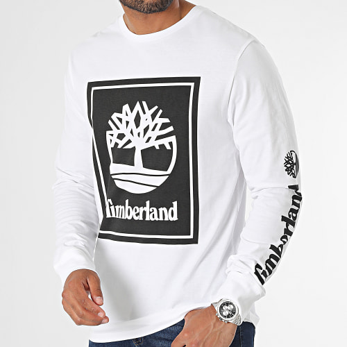 Tee Shirt Manches Longues Stack Logo A2CMK Blanc Noir